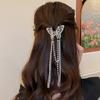 Rhinestone Butterfly Pearl Fringe Hairpin Fashionable Temperamental Hair Claw Clip Headwear Hair Accessory for Women