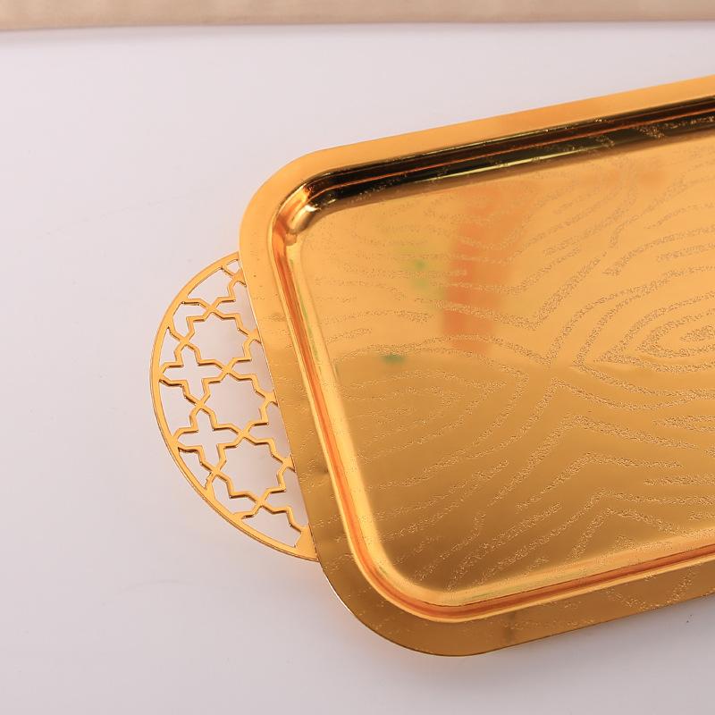 Поднос для стакана с водой прямоугольный в стиле легкой роскоши, бытовая подставка для чайных чашек, хранение в гостиной, фэн-шуй в стиле инстаграм, фруктовая тарелка, обеденная тарелка, чашка, поднос для чая