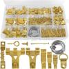 250pcs Picture Hooks Picture Hanging Kit Heavy Duty Picture Hangers With Picture Wire, Nails, Sawtooth, D Ring, Screw Eyes