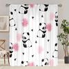 2 шт. - Шторы с принтом «Панда» - материал - полиэстер - подходят для спален, гостиных и кабинетов в качестве занавесок для обеспечения конфиденциальности.