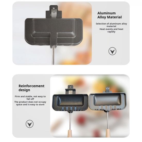 Сэндвичница с антипригарным покрытием, перекидная сковорода-гриль для завтрака, тостер для хот-догов, сыроварка на гриле, омлеты, сковорода для выпечки тостов для кемпинга, общежития, офиса