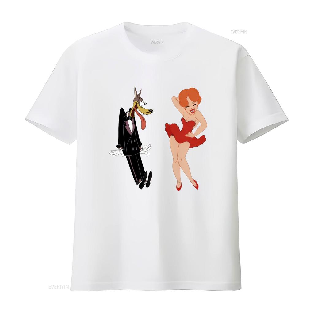 Big Bad Wolf Red Hot Riding Hood Tex Avery Mgm Cartoon Print T Shirt Vintage Versatile Casual Designer Clothes