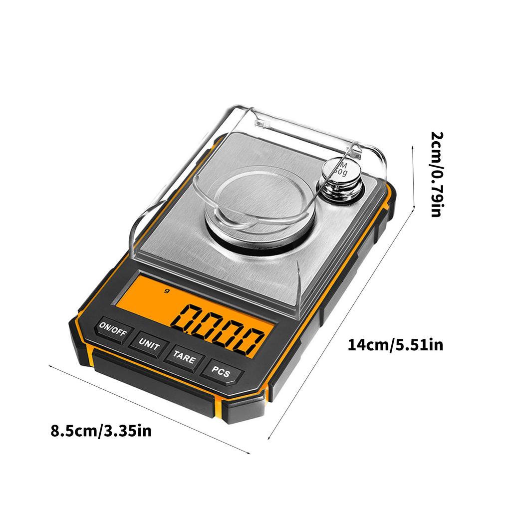 Portable Digital Pocket Scales 50g 0.001g for Gold Jewelry Grams Balance Weight Car Key Pocket Electronic Scales