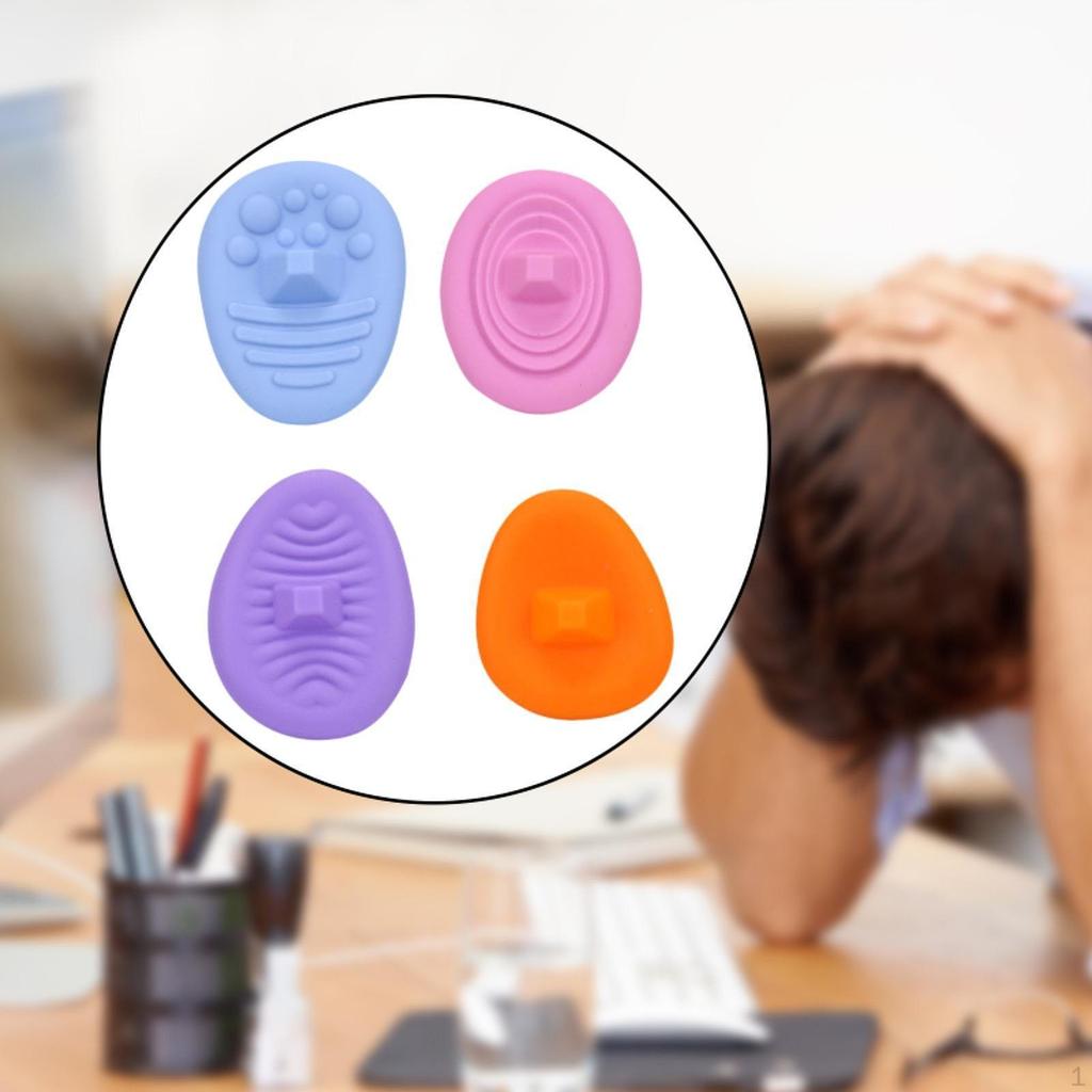 4 Pack of Silicone Fidget Rings, Fun Toy for All Ages