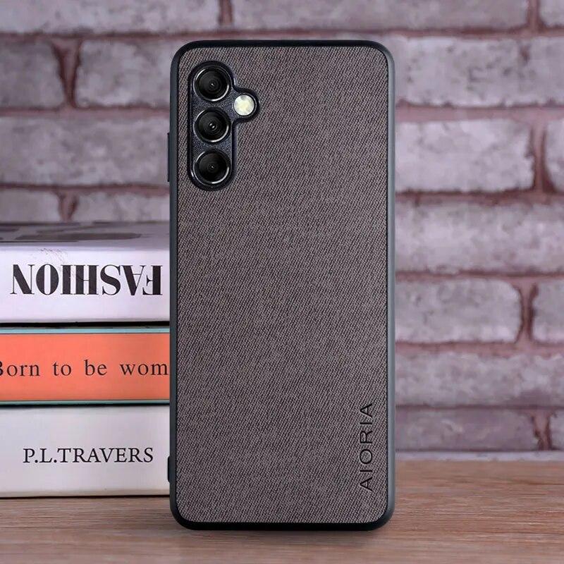 Чехол для Samsung Galaxy M14 5G, чехол, роскошный текстильный кожаный чехол, мягкий жесткий чехол для телефона, чехол для samsung galaxy m14, чехол