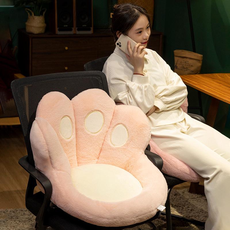 Plush Cat Claw Half-Enclosed Chair and Car Seat Cushion