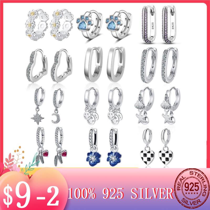 Горячие серебряные серьги-кольца 925 пробы, серебряные серьги-кольца с геометрией дельфина и следом для женщин, модные женские ювелирные изделия, подарок