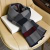 Warm Shawl Man Scarf Luxury Cashmere Winter Blanket Wraps Casual Plaid Print Pashmina Bufanda Travel Poncho Stoles Echarpe