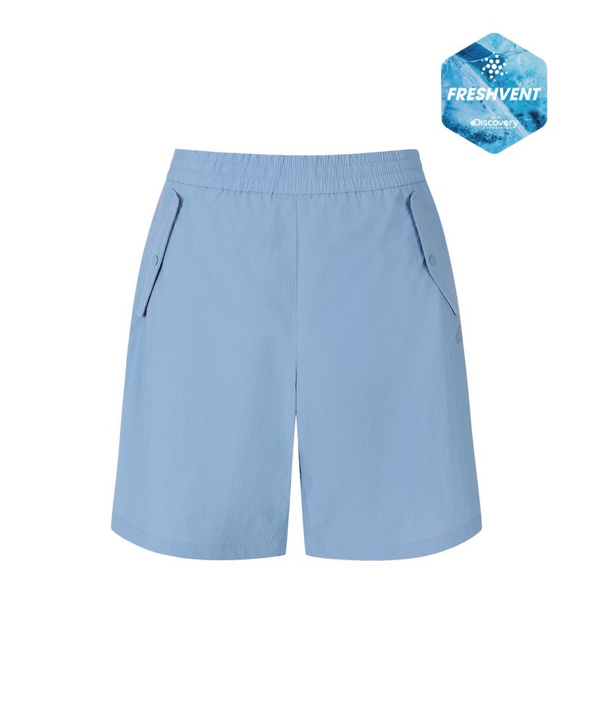DISCOVERY EXPEDITION Women'S Freshvent Lightweight Woven Training A-Line Shorts (Blue)