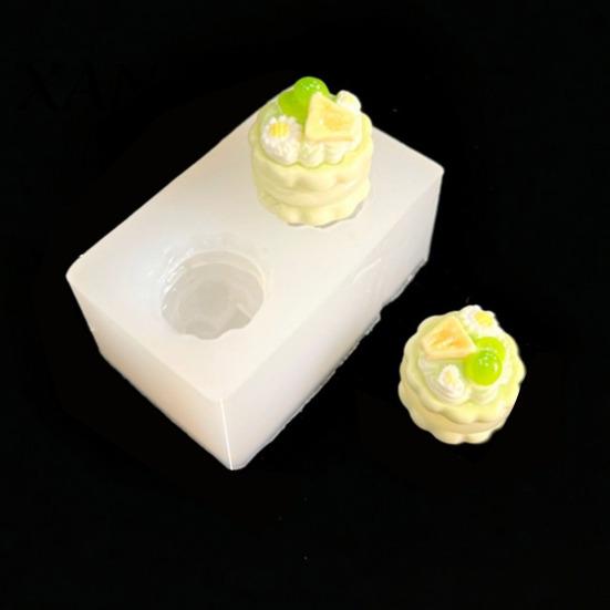 Силиконовая форма 4 шт. Пищевая для DIY Брелоков и Подвесок Изготовитель Прочная Милая Пончик Собака Тапочек Украшение для Торта Легко Вынимается Желейный Восковой Игрушечные Формы