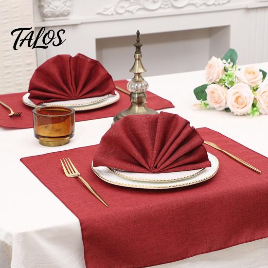 High End Napkins for Formal Dining Imitation Linen Cloth Napkin, Washable Fabric 18 x Waterproof Hotel Inch Square Napkin Weddings Dinners Parties