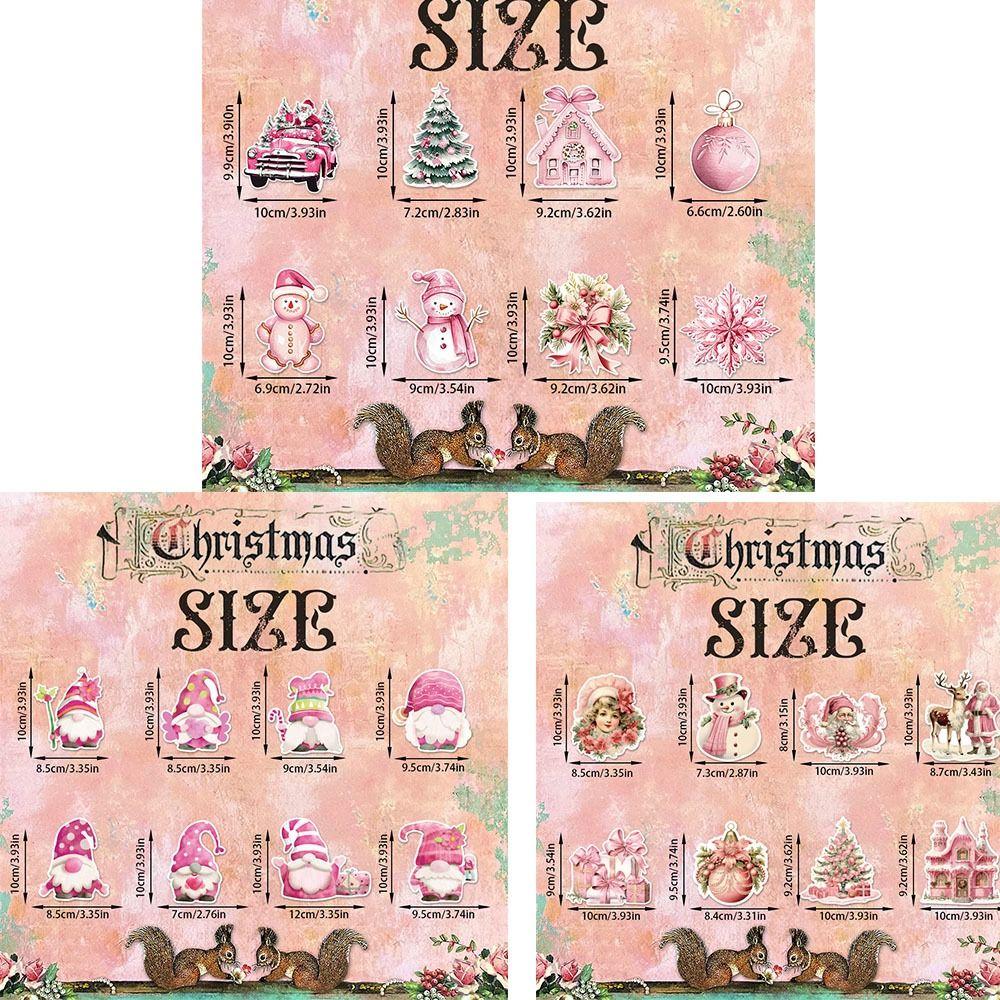 24pcs Santa Claus Christmas Tree Hanging Ornament Paper Christmas Tree Decoration Xmas Decor