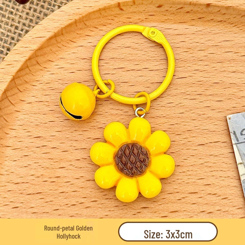Motivational Sunflower Resin Keychain: First Place Bag Decoration Pendant