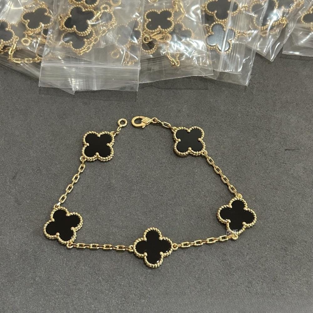 Высококачественный браслет из красного халцедона с лазерной гравировкой «Четырехлистный клевер» и «Пятицветник», из розового золота 18 карат, ювелирное изделие класса люкс, подарок для девушки