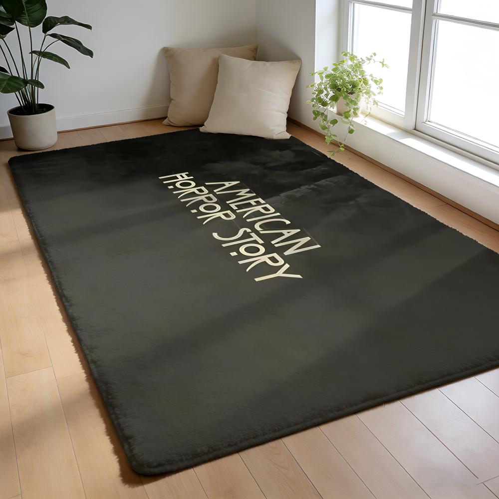 A-AHS American Horror Story TV Movie Floor Mat Soft Flannel Floor Mat Non-Slip Absorbent Rug For Home Bedroom Bathroom