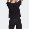 Adidas T Shirts Women's Black Crew Neck Moderate Straight Fit HR7795