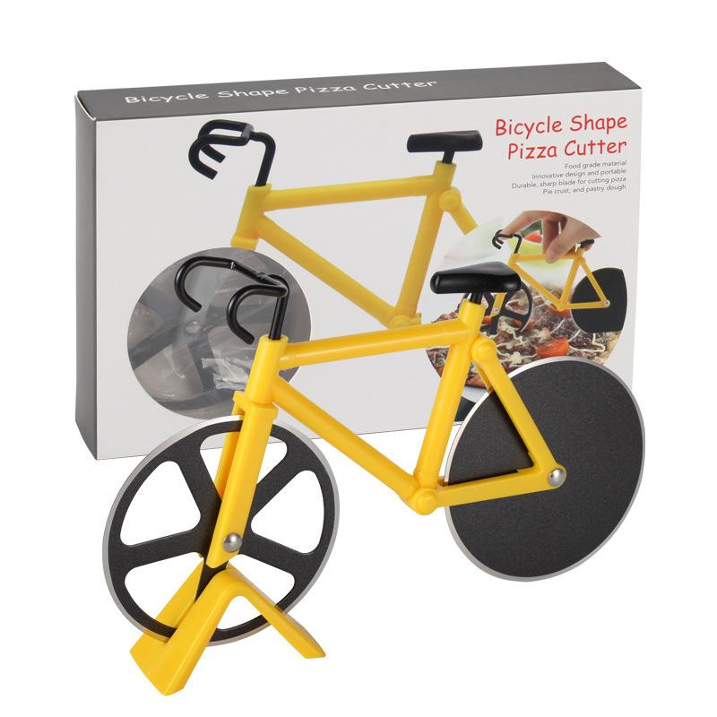 Нержавеющая сталь велосипедный резак для пиццы велосипед двойной слайсер измельчитель домашняя кухня