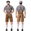 Halloween Traditional Costume Plaid Shirt Suspender Suit Adult Party Suit