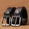 Men's Business Pants Belt High End Cowhide Genuine Leather Belt Pin Buckle Cowhide Handmade Casual Simple Retro Old Belt