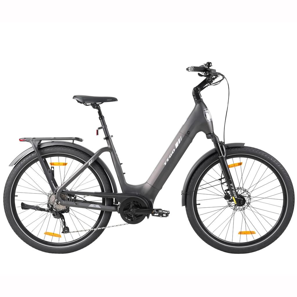 TTGO Z5 Urban Commuting Electric Bicycle With TowSeat 27.5 inch Wide Tires 36V20Ah Battery Outdoor Riding 250W Motor E- Mountain Bike For Adult