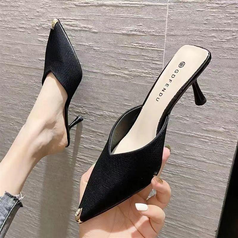 Модная обувь для женщин на каблуке, кожаные шлепанцы, белые босоножки, свадебные женские тапочки, высококачественные уникальные тапочки-хлопушки, распродажа премиум-класса