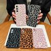 Чехол с леопардовым принтом для Samsung Galaxy S25 Ultra Capa S24 Ultra S23 S22 Plus S21 FE A15 A16 A25 A26 A34 A35 A36 A54 A55 A56 5G