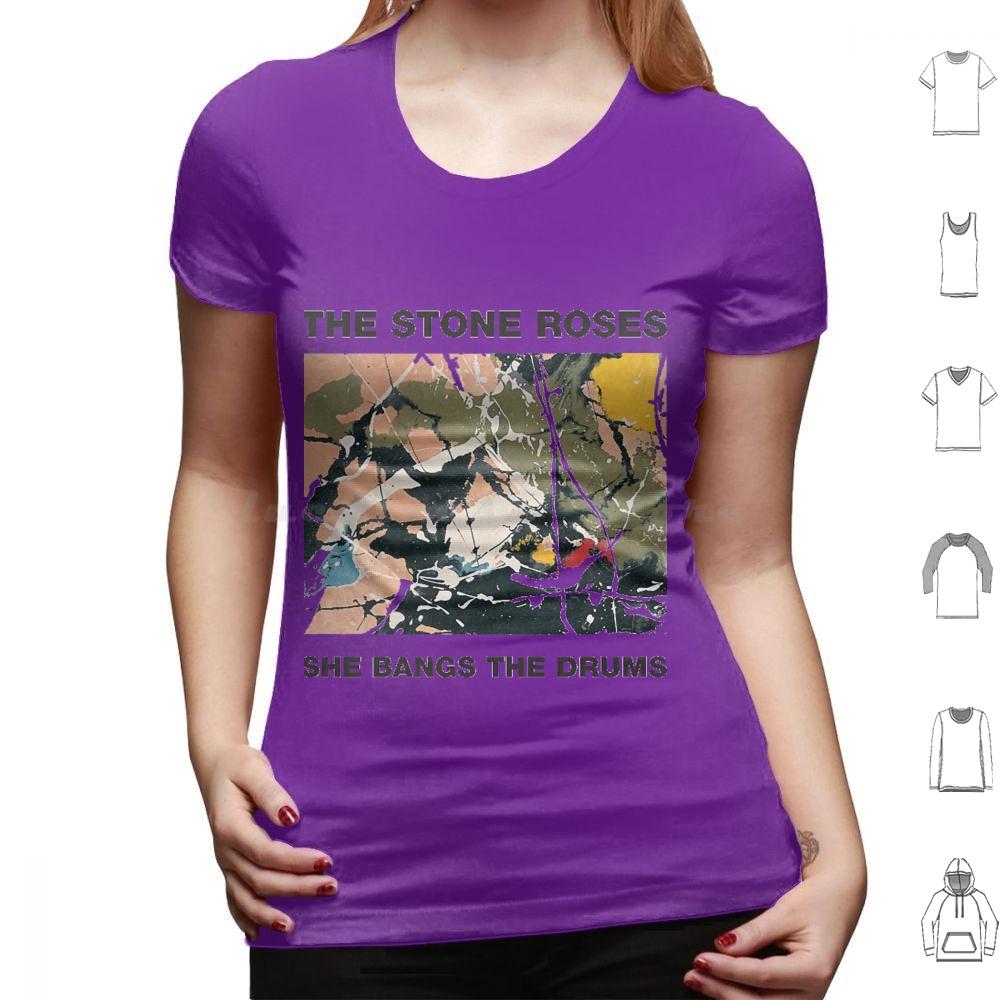 Trending She Bangs The Drums T Shirt Big Size 100% Cotton The Stone Roses Stone Roses The Stone Roses Galaxy Stone Madchester