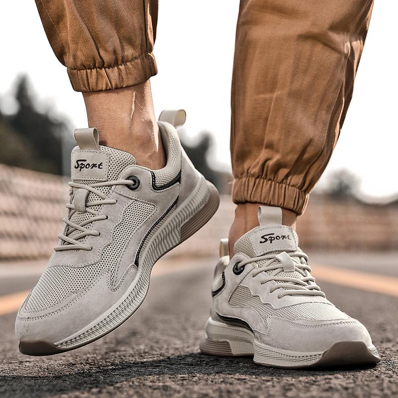 Новая мужская обувь на толстой подошве, нескользящая, повседневная, для ходьбы, мужская, для ежедневного отдыха, модная, универсальная спортивная обувь, дышащие кроссовки для мужчин