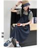 Girls' Summer Dress 2026 New Style Children's Stylish Medium and Large Girls' Summer Dress Cowboy Strap Skirt Two Piece Set