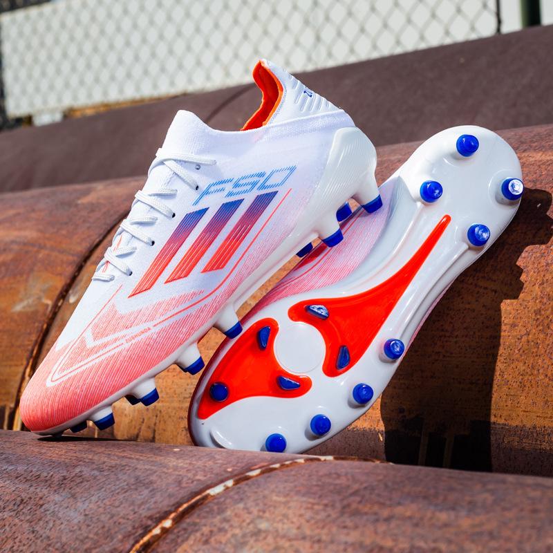 Мужские низкие молодежные бесшовные плетеные футбольные бутсы для тренировок