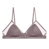 Tangge Silk Satin No-Rim Thin Breathable Bra with Removable Pads