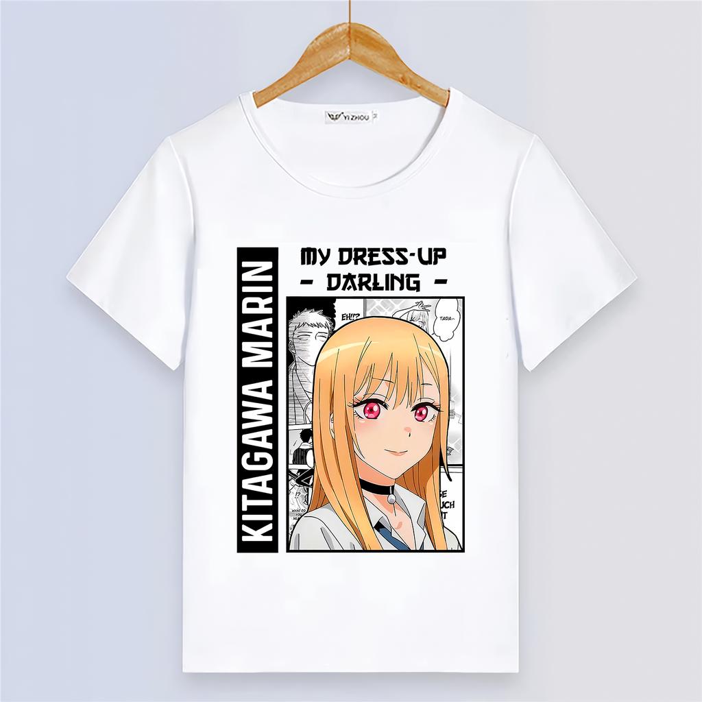 My Dress-Up Darling Girls Cartoon Short Sleeve T shirt Women Summer Tops Digital Printing Anime Couple Tee Harajuku Clothes