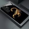 Чехол для телефона из закаленного стекла "Золотой Скорпион" подходит для Samsung Galaxy S26 S25 S24 S23 S22 S20 FE/Ultra/Plus противоударная задняя крышка