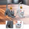 Resin Cat Figurine Decorative Sculpture Garden Animal Statue Modern Ornament for Porch Lawn Housewarming Decor