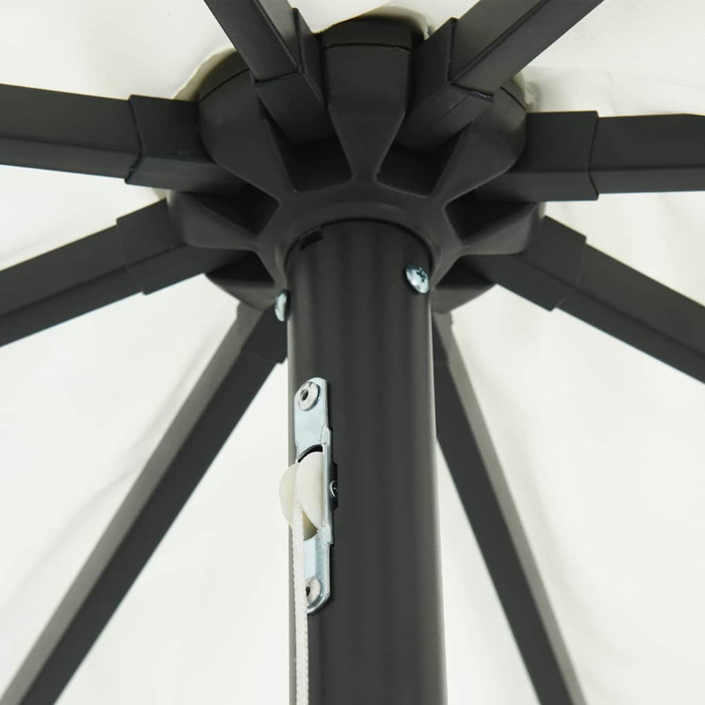 Garden Sun Umbrella Sand and Anthracite 395 x 395 x 245 cm