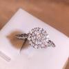 Bling Iced Out CZ кольца для женщин, роскошные обручальные кольца серебряного цвета, женские кольца на палец, вечерние, современные модные украшения