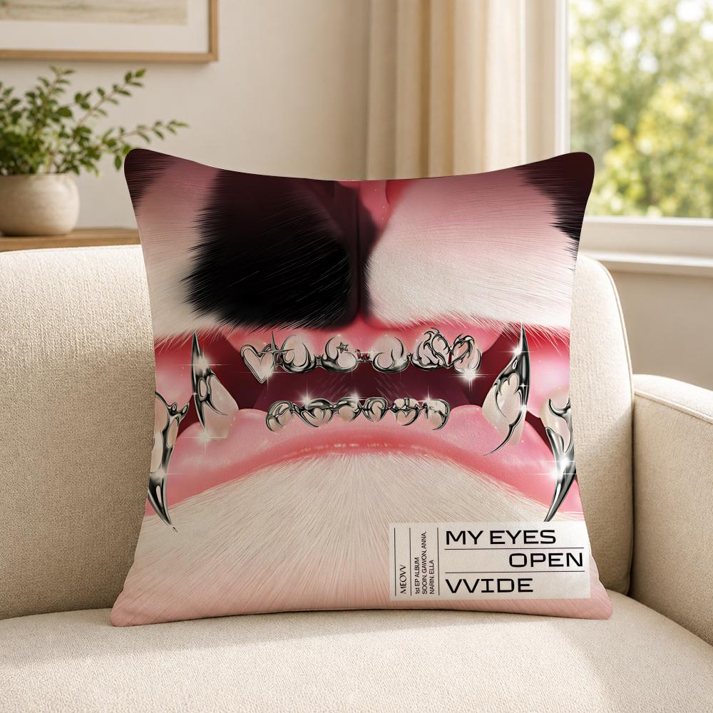 Kpop MMEOVV Cushion Cover Soft Short Plush SkinFriendly Cushion Case for MultiScene Use