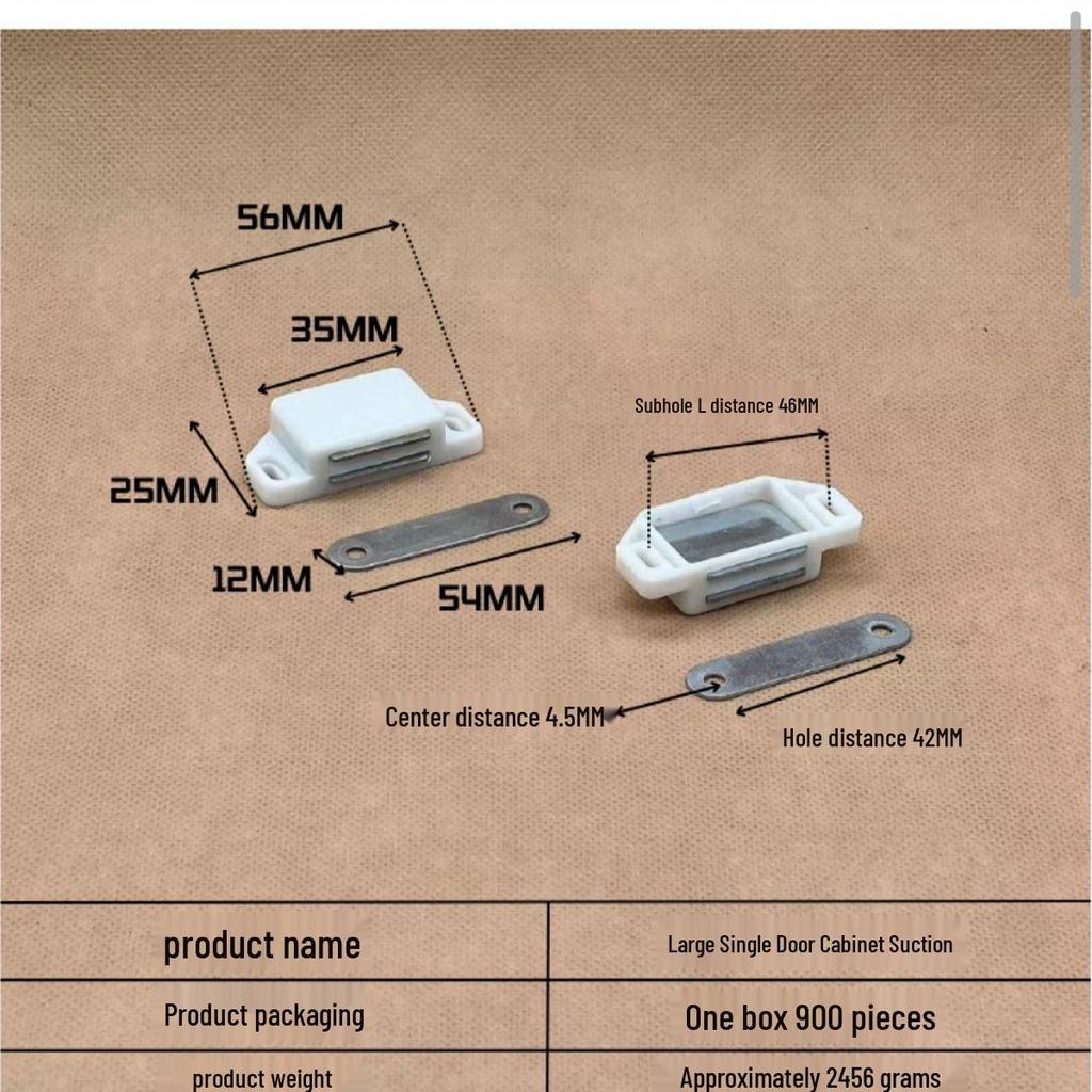 ABS Plastic Single Door Magnetic Catch Clip for Cabinet/Wardrobe