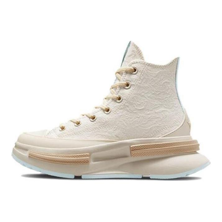 Converse Высокие кеды унисекс Run Star Legacy CX Platform с жаккардовым верхом в виде завихрений, холщовые, бежевые A03507C