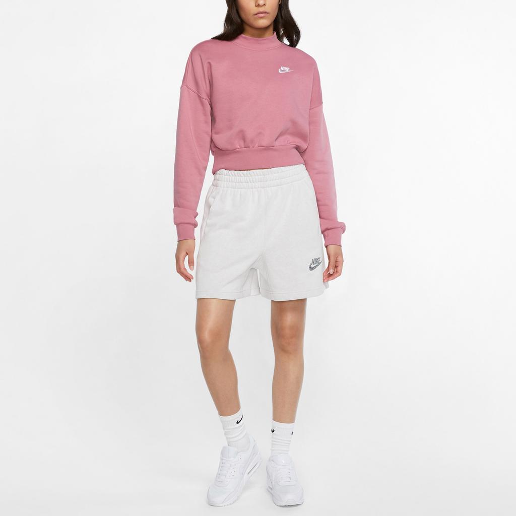 Nike Женские шорты для бега с логотипом, дышащие, трикотажные, белые CU6406-094