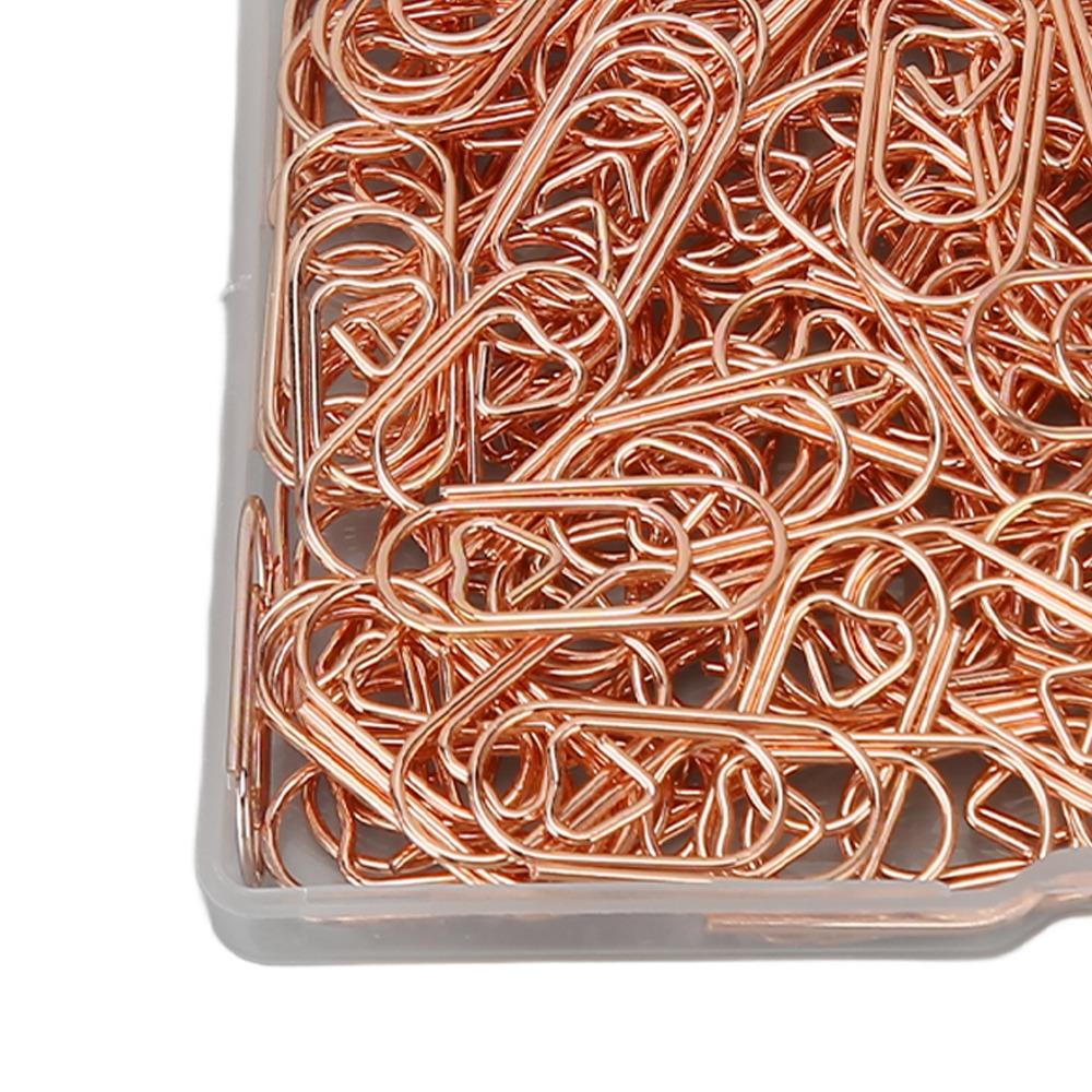300 шт. Металлические Rose Gold Скрепки для бумаги Противоскользящая конструкция Декоративные скрепки для бумаги Поделки DIY