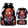 Spider-Man Backpack Set for Kids Toddler Halloween Backpack 3 Piece School Bag Street Style