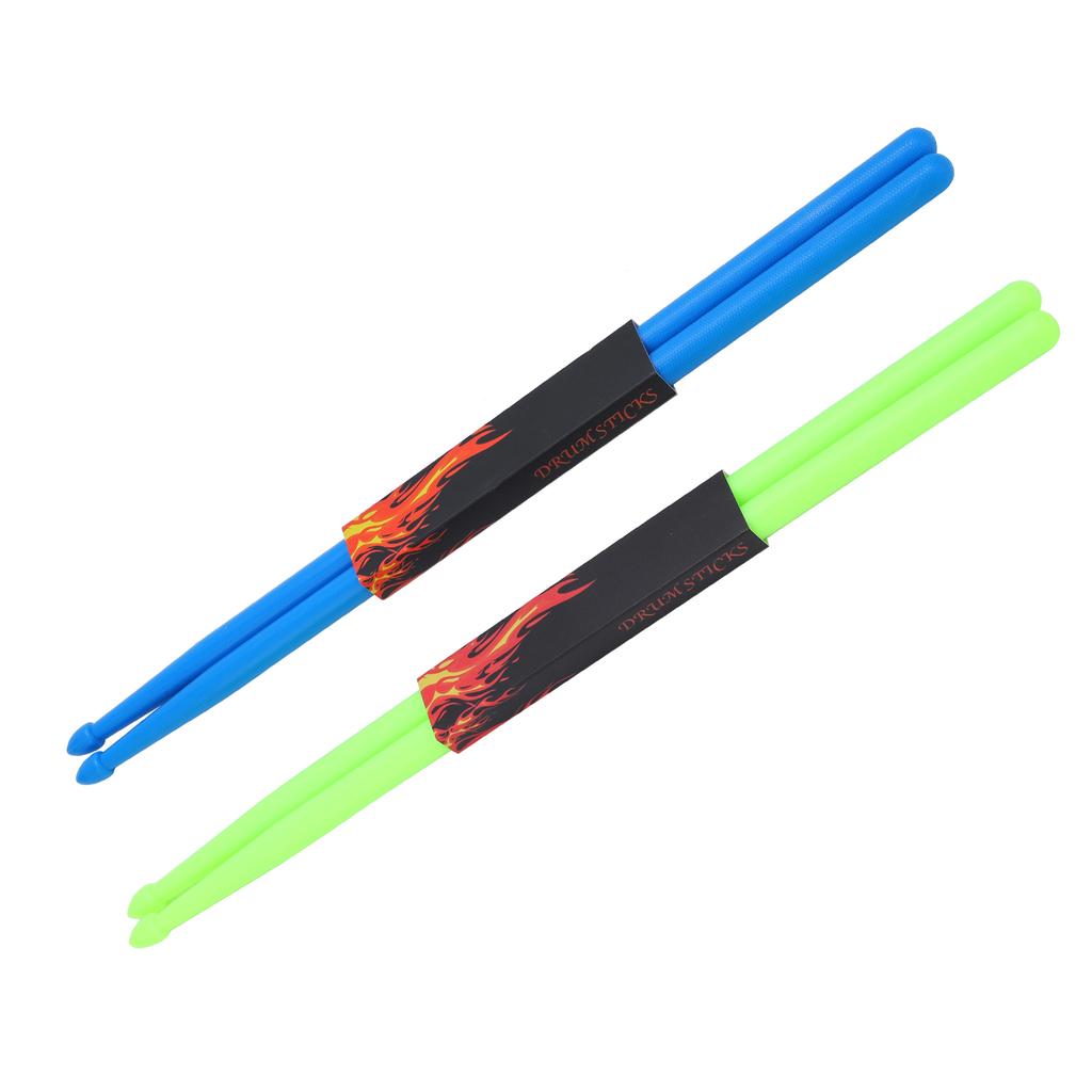 4Pcs Drum Sticks 5A Nylon Tear Drop Grainy Handle Non Slip for Students Beginners