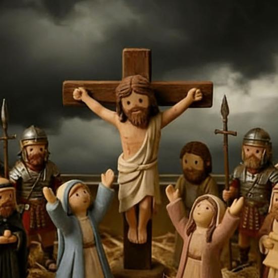 Little Jesus in Tin Box Miniature Jesus Crucifixion Resurrection Scene Ornament Pocket Jesus Figure Set Religious Home Office Desktop Decoration