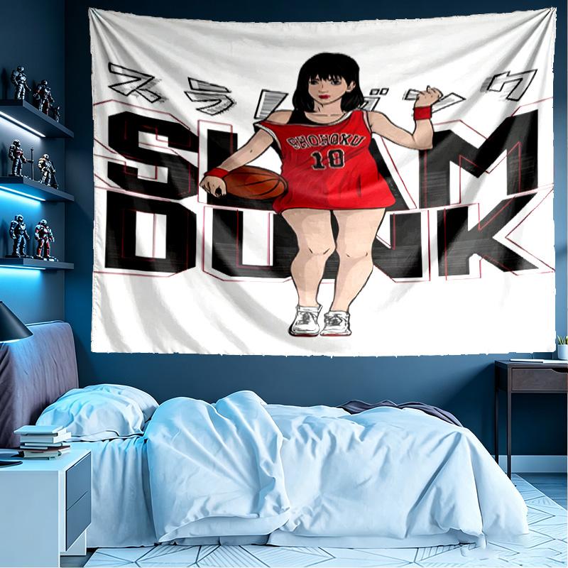 SLAM DUNK Print Tapestry, Lightweight Wall Hanging, for Bedroom, Dorm, Living Room, Home Art Decor, Birthday Christmas Gift for Friends