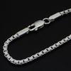 Items Necklace Silver 925 Chain Venetian Chain Silver Necklace Chain Only Thick 50cm Silver Necklace Chain Thick Box Necklace [100 Market] Men's Men's