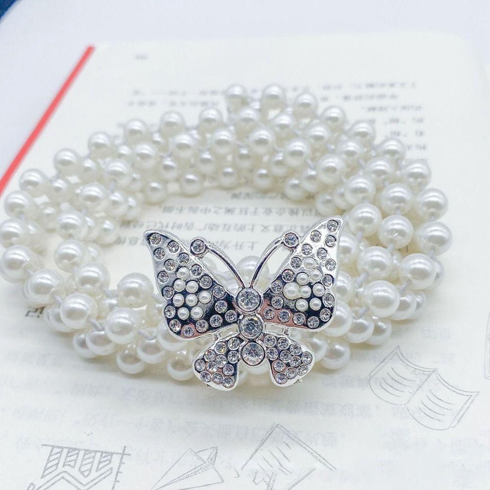 Одежда Принадлежности Жемчужный Пояс Свитер Декоративная Бриллиантовая Поясная Цепочка Новый Эластичный Пояс Женский