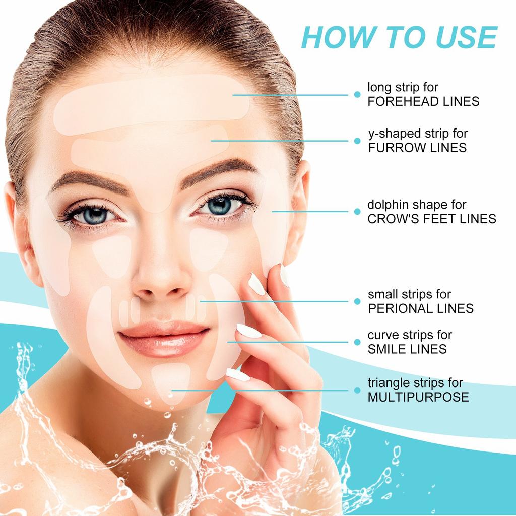 SEFUDUN 10 листов пластырей для лица, набор из 16 шт. подушечек для удаления морщин для лба, щек, шеи, против морщин