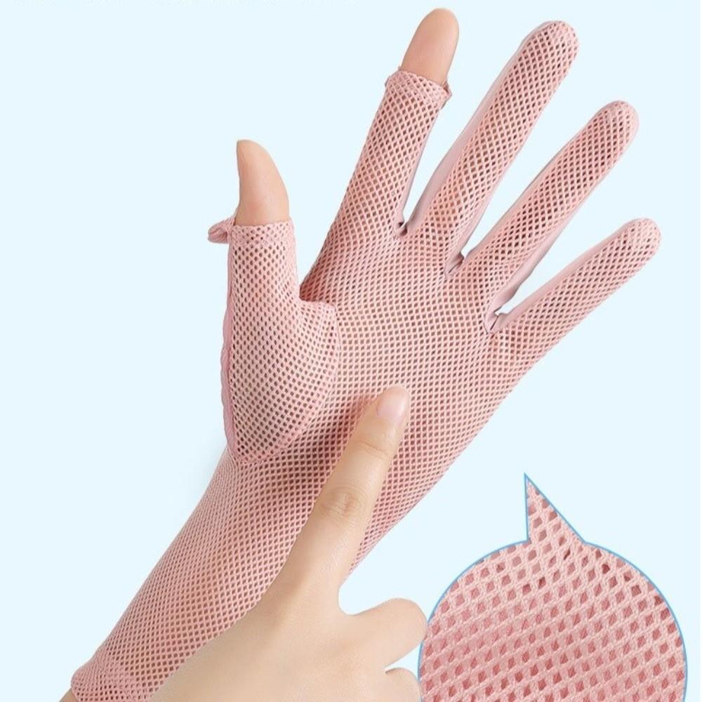 Lace Sun Protection Gloves UV Protection Ice Silk Gloves Lightweight Sunscreen Gloves for Summer