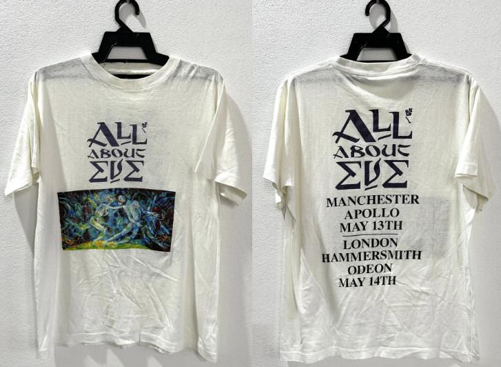 Unisex shirt Cotton Oversize Large Size New VINTAGE 1988 ALL ABOUT EVE ROCK SHOEGAZE TOUR CONCERT T-SHIRT COCTEAU TWINS LUSH